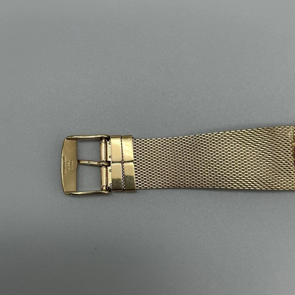 Anne Klein Womens Watch 25mm Cream Dial Gold Tone Mesh Band 10/6416 New Battery